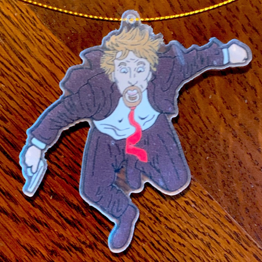 Limited Edition Die Hard Hans Gruber Falling Christmas Tree Ornament